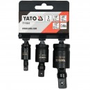 Set 3 adaptoare de impact Yato YT-10643, 1/4, 3/8, ½, Crom Molibden