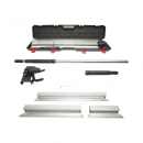 Set 3 gletiere profesionale inox 30/55/100cm, suport cu maner telescopic 85-200cm