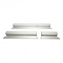 Set 3 gletiere profesionale inox 30/55/100cm, suport cu maner telescopic 85-200cm