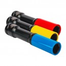 Set 3 tubulare de impact 1/2 17,19,21mm cu protectie 150mm