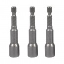 Set 3 tubulare Detoolz, prindere hexagonala 1/4