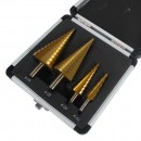 Set 4 burghie in trepte pentru metal Bass BS-1642, dimensiune 4-39 mm, HSS