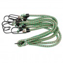 Set 4 cordeline elastice, Vorel 82301, lungime 80 cm, diametru 8 mm, culoare verde
