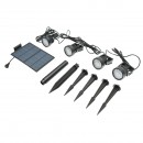 Set 4 lampi de gradina cu panou solar 2.5W/6V si baterie 3.7V/1.8Ah IP65 Breckner Germany