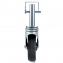 Set 4 roti pivotante, pentru schele, Capacitate 113 kg/roata, Cauciuc/Otel