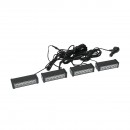 Set 4 stroboscoape cu 6 LED-uri, lumina galbena 12V Breckner Germany