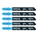 Set 5 lame HSS pentru fierastrau pendular Yato YT-3414, HSS, lungime 75mm