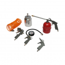 Set 5 piese aer comprimat cu furtun spiralat 5m, pistol spalat, vopsit, umflat si suflat aer Breckner Germany