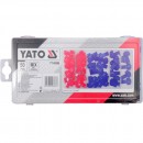 Set 50 cuple rapide pentru cabluri auto Yato YT-06868, alb/rosu