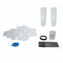 Set 50 pahare 800 ml mixare vopsea cu capac filtrant 125 microni pentru pistol de vopsit