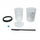 Set 50 pahare 800 ml mixare vopsea cu capac filtrant 125 microni pentru pistol de vopsit