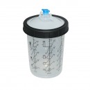 Set 50 pahare 800 ml mixare vopsea cu capac filtrant 125 microni pentru pistol de vopsit
