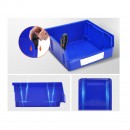 Set 6 cutii pentru organizare accesorii, Stivuibile, cleme incluse, Albastru/Rosu, 276 x 279 x 128 mm