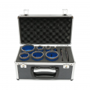 Set 7 carote diamantate 10-68mm, filet interior M14 + 2 discuri 115, 125mm pentru placi ceramice, marmura, granit Breckner Germany