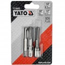 Set 3 adaptoare SDS-plus Yato YT-04686, 1/4, 3/8 si 1/2, lungime 65 mm
