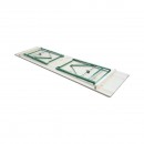 Set berarie cu masa si 2 banci pliabile din lemn masiv pentru gradina, terasa, evenimente 2200x600x770mm
