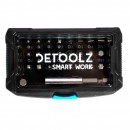 Set biti Detoolz, 32 de piese, cu prelungitor magnetic, material Cr-V