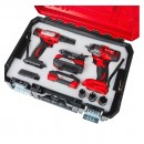 Set bormasina si cheie impact 1/2x 320Nm cu acumulatori 2x2Ah in trusa