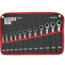 Set chei combinate cu clichet in husa textila, 8-19 mm, 12  piese