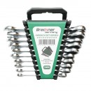 Set chei combinate fixe si inelare cu clichet 8-19mm 10 piese Breckner Germany