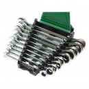 Set chei combinate fixe si inelare cu clichet 8-19mm 10 piese Breckner Germany
