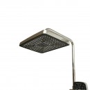 Set dus Premium multifunctional de perete din cupru, 3 functii curgere apa, dus dreptunghiular tip ploaie, para de dus, crom lucios