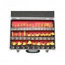 Set freze lemn 35 piese cu rulment din otel cu prindere 8mm Hoteche
