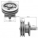 Set fulie transmisie completa 180mm pentru cositoare laterala cu grebla 9GBL