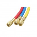 Set furtun cu robinet 90 cm 3 culori pentru incarcare freon R-410a