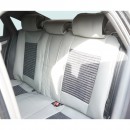 Set huse scaune auto Premium Crem-Gri universale, design sport ergonomic, piele ecologica cu insertii textile, fata + spate 11 piese