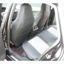 Set huse scaune auto Premium Negru-Gri universale, design sport ergonomic, piele ecologica cu insertii textile, fata + spate 11 piese