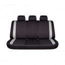 Set huse scaune auto universale negru-gri Diamond, piele ecologica matlasata 9 piese
