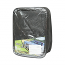 Set huse scaune auto universale negru-gri Diamond, piele ecologica matlasata 9 piese