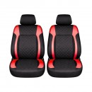 Set huse scaune auto universale negru-rosu Diamond, piele ecologica matlasata 9 piese