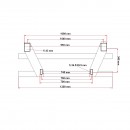 Set lame furci pentru paleti 120x40x1200mm complete cu cadru 2.5T