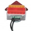 Set lampi LED magnetice cu triunghiuri reflectorizante pentru remorca, fisa 7 pini, cablu 2,5m cablu fisa = 7,5 m