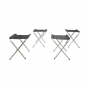 Set masa pliabila camping cu 4 scaune din aluminiu, portabila tip valiza, reglabila pe inaltime 120x60cm Breckner Germany