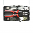 Set multifunctional 5 in 1 cu foarfeca, cleste patent taiere, sertizare, sfic, dezizolare cabluri
