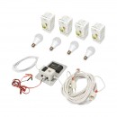 Set panou solar 50W fotovoltaic monocristalin 670x540x30mm 12-24V priza bricheta cu 4 becuri 9W Breckner Germany