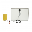 Set panou solar 75W fotovoltaic monocristalin 760x550x25mm cu regulator 10A 12/24V, 2xUSB, cablu baterie 2m Breckner Germany
