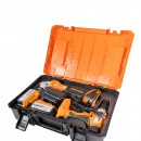 Set polizor unghiular , bormasina percutie cu acumulatori 2 x 4Ah, 18V ,motor fara perii