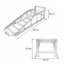 Set rampe auto metalice hidraulice 940x345x270mm, sarcina maxima 1T
