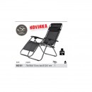 Sezlong pliabil Strend Pro HAVANA, dimensiune 68x165x113 cm, negru, max. 120 Kg