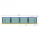 Sistem complet montare pe beton pentru 4 panouri solare fotovoltaice cu unghi 20 grade Breckner Germany