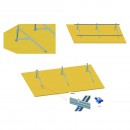Sistem complet montare pe beton pentru 4 panouri solare fotovoltaice cu unghi 20 grade Breckner Germany