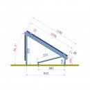 Sistem complet montare pe beton pentru 4 panouri solare fotovoltaice cu unghi 30 grade Breckner Germany