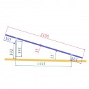 Sistem complet montare, structura acoperis pentru 4 panouri solare fotovoltaice cu unghi reglabil 15-30 grade Breckner Germany