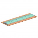 Sistem complet montare, structura EST-VEST fixare placi balast 10 panouri solare fotovoltaice cu unghi 10 grade Breckner Germany