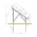 Sistem complet montare, structura pe sol pentru 22 panouri solare fotovoltaice unghi 35 grade Breckner Germany