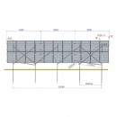Sistem complet montare, structura pe sol pentru 22 panouri solare fotovoltaice unghi 35 grade Breckner Germany
